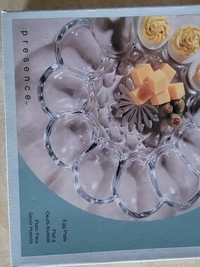 Anchor Hocking Clear Glass Egg Plate